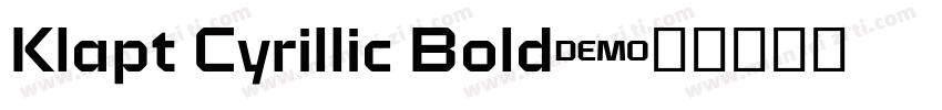 Klapt Cyrillic Bold字体转换